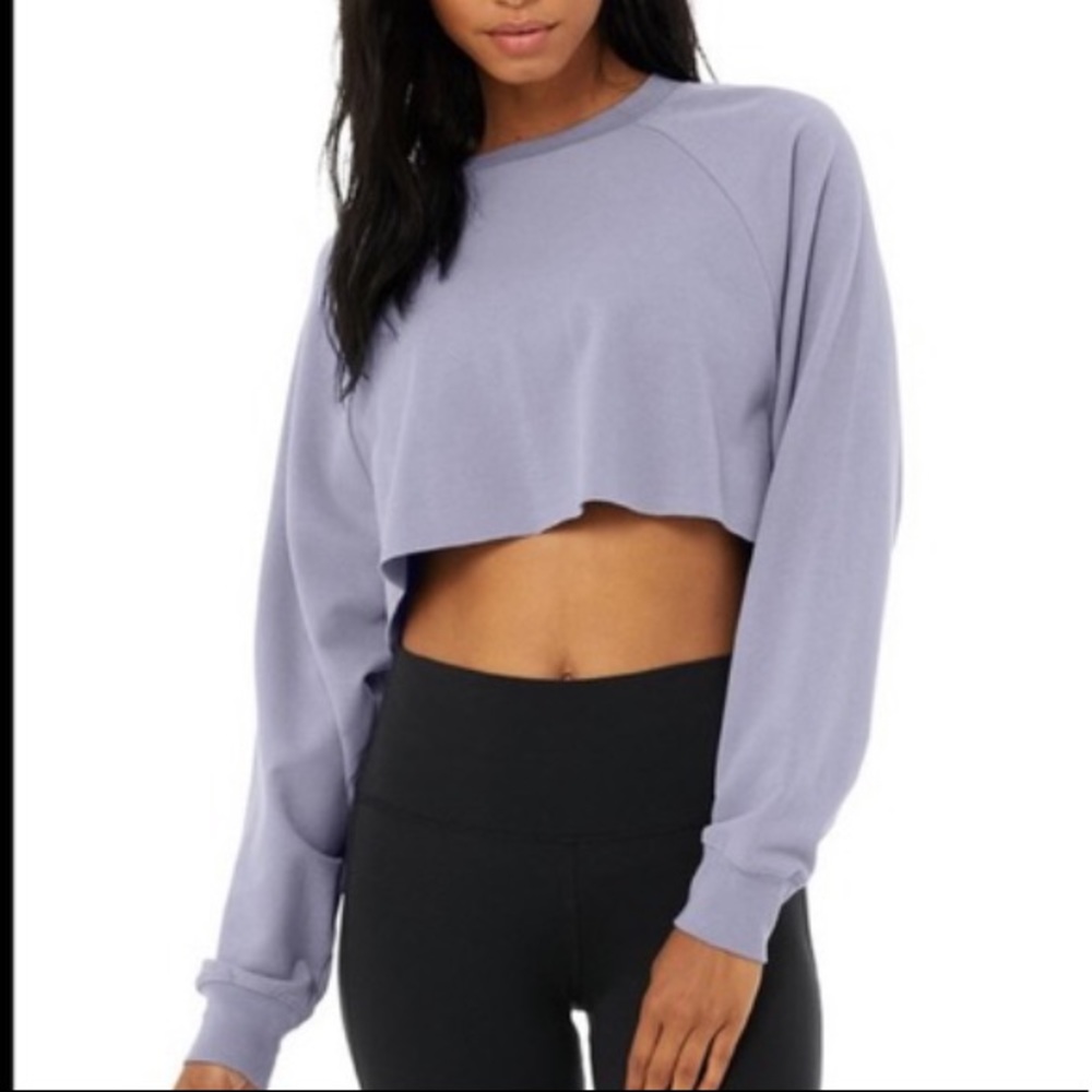 Alo yoga double take pullover lilac